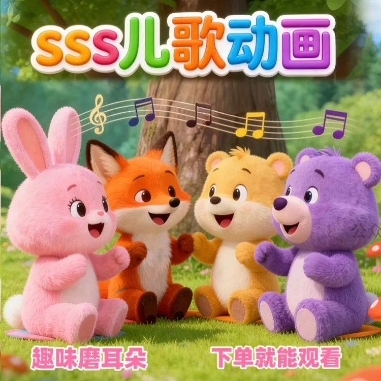 SSS英语启蒙早教儿歌动画 0-6岁零基础启蒙英语熏听磨耳朵神器