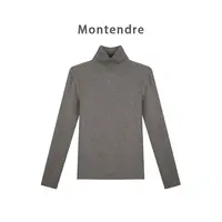 【一定要】MonTendre 秋季新款 重工绵羊毛混纺打底衫百搭舒适保暖G