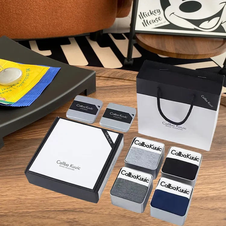 CallbaKuuic高端纯男士石墨烯内裤棉无痕透气平角裤短裤抗菌舒适