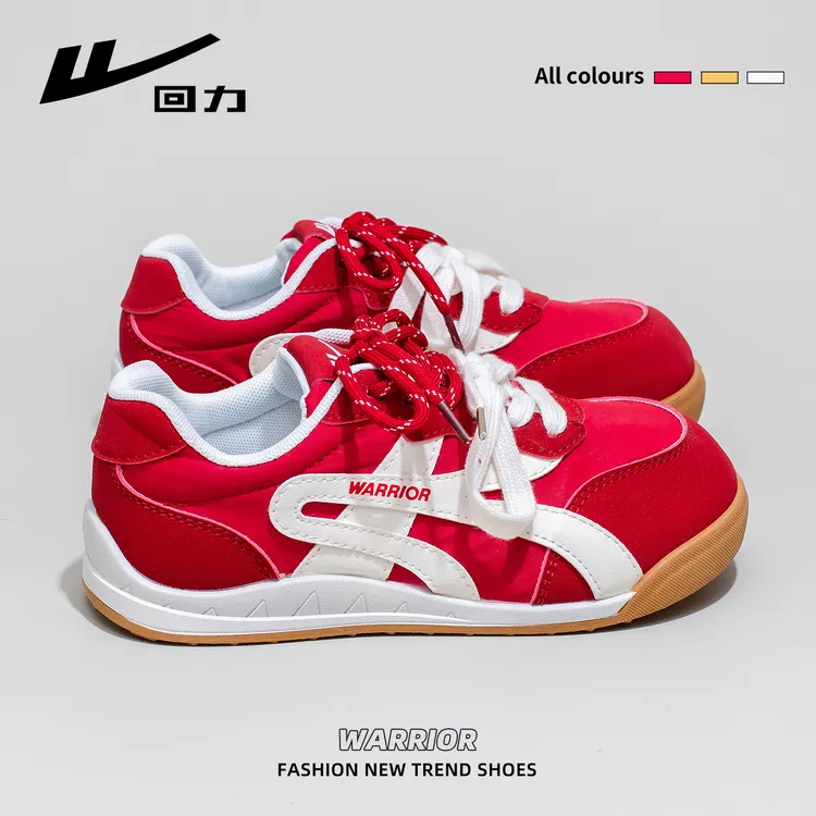 回力夏季透气德训鞋女鞋2025新款红色复古经典美式小众百搭小白鞋