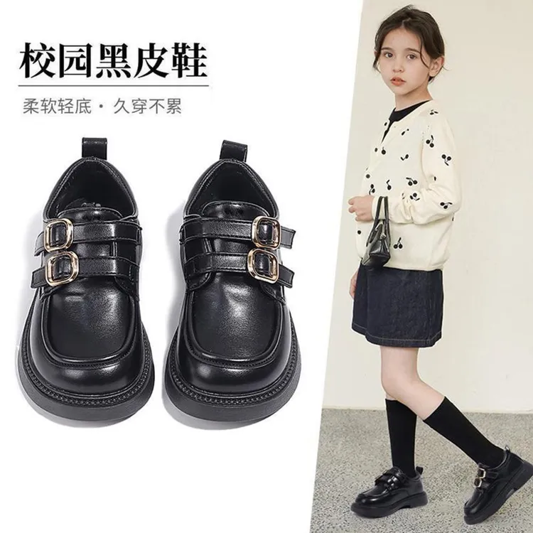 36l℃断码真皮女童鞋儿童公主小皮鞋2025新款春秋季女孩乐福鞋单鞋