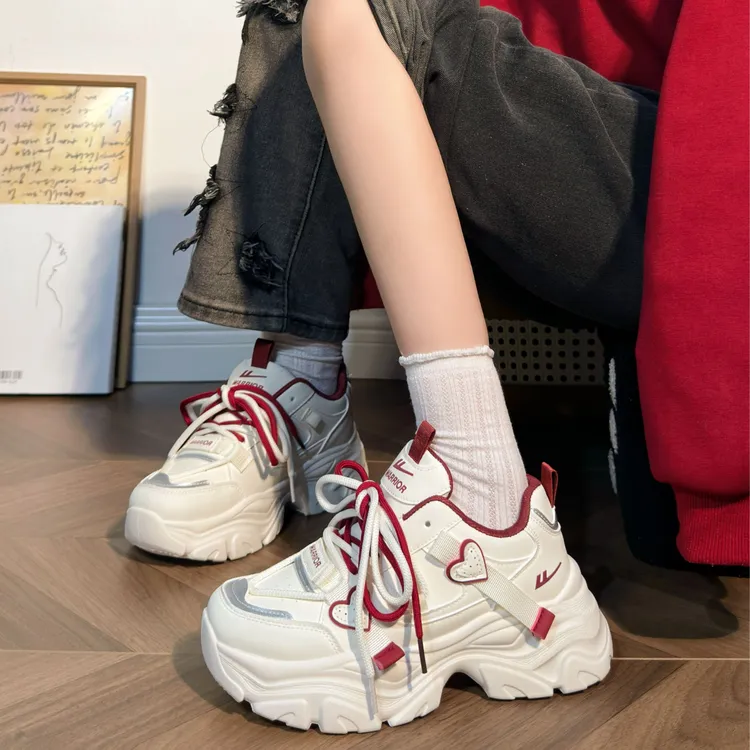 回力鞋子女款秋季2025新款百搭爆款厚底增高女鞋学生轻便老爹鞋潮