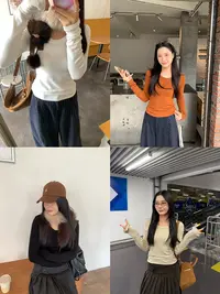 ONEXH·2025冬季多色百搭抓绒弹力修身打底衫女韩系显瘦保暖上衣