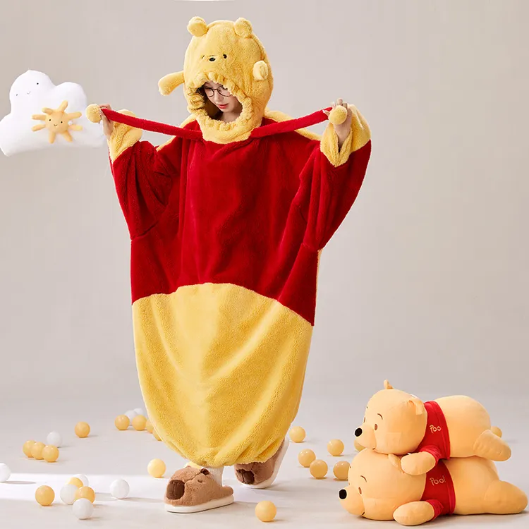 轻奢大码睡袍女士秋冬季加厚加绒保暖美丽绒可爱高端可外穿家居服