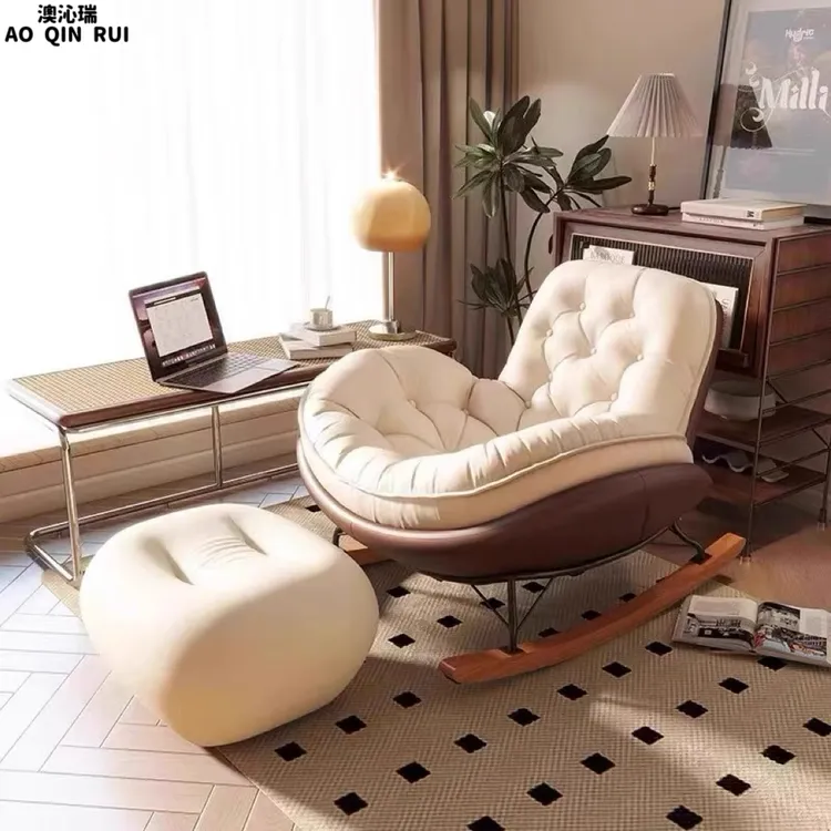 奥沁瑞懒人沙发单人摇摇椅躺椅可躺可睡蜂窝椅阳台家用网红休闲椅