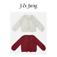 J&Jing-「玫瑰的故事」-不可机洗！显瘦百搭立体花朵毛衣外套DW507