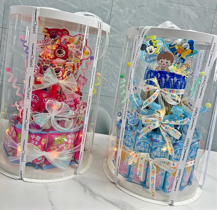 儿童零食生日蛋糕DIY卡通插件假体泡沫豪华礼盒套装创意材料包