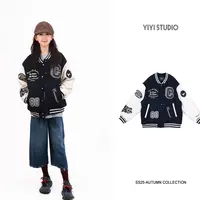 YiYi 童装藏青色棒球棉服0583