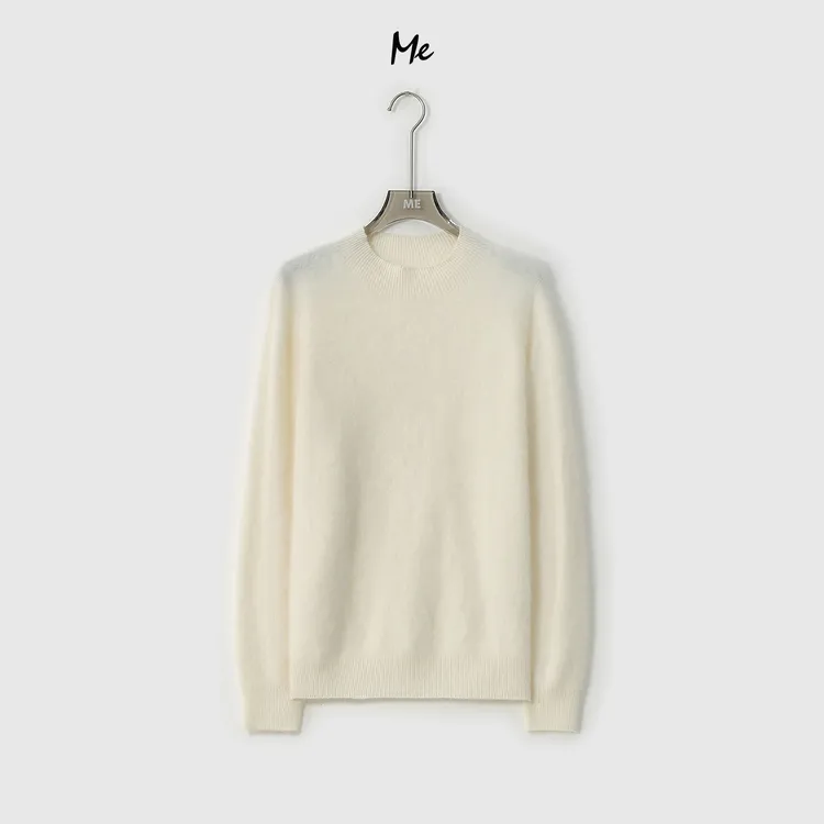 ME【100%绵羊毛无缝一体磨皮高领打底】巨柔保暖拉毛毛衣MESA4245