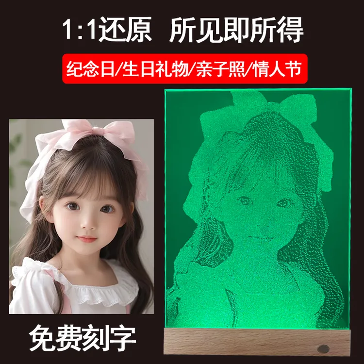 定制送女朋友老婆纪念生日礼物送父母锤子玻璃画定制玻璃画锤子画