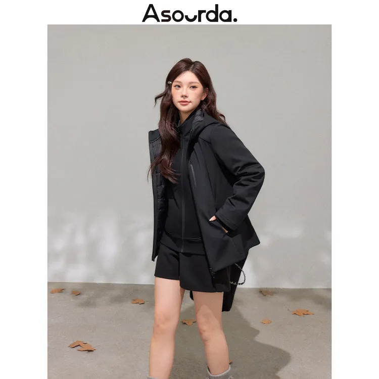 一口苏达百搭户外 新款时尚洋气百搭女装高级感遮肉显瘦羽绒外套