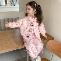 春秋卡通动漫童装女孩卡通中小童套装