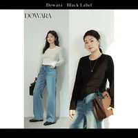 大婉酱黑标【裸感云朵】莱赛尔绵羊毛简约基础款圆领长袖T恤女7375D