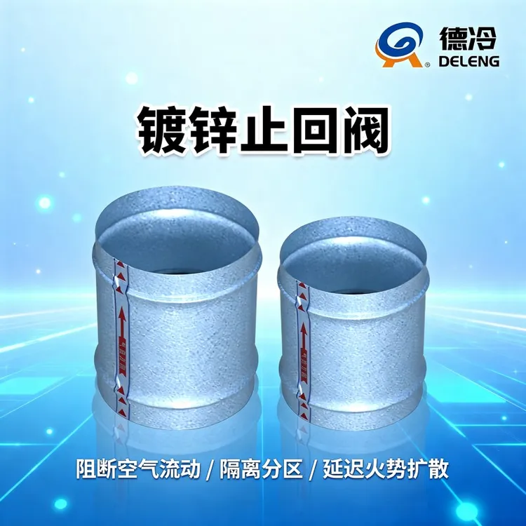 止回阀风管风量调节阀白铁皮厨房排烟管可定制通风管道镀锌阀