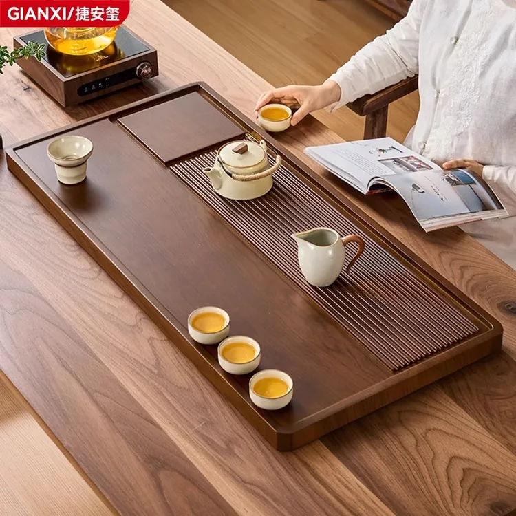 茶盘家用2025新款电木干泡沥水客厅茶具茶台整块实木茶托盘