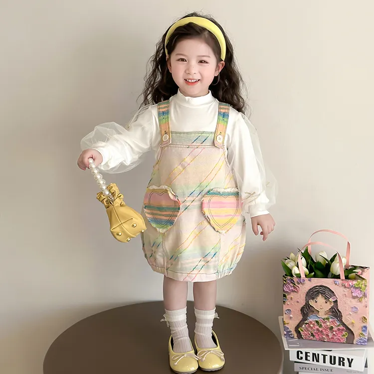 女童春季背带裙套装小童公主时尚女宝宝韩版洋气儿童小女孩套装裙