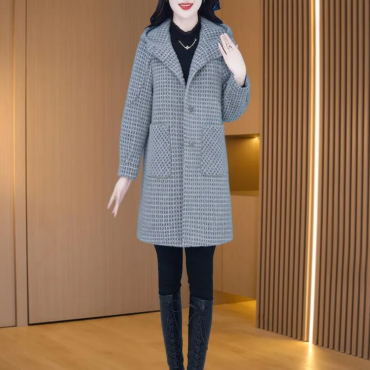 【尚缇歌】小香风毛呢外套女士2025新款秋冬风衣小个子减龄洋气妈妈