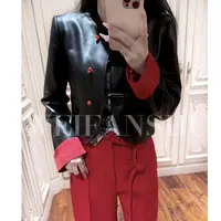 WEIFANSHU/魏凡舒【黑红国潮】羊皮外套
