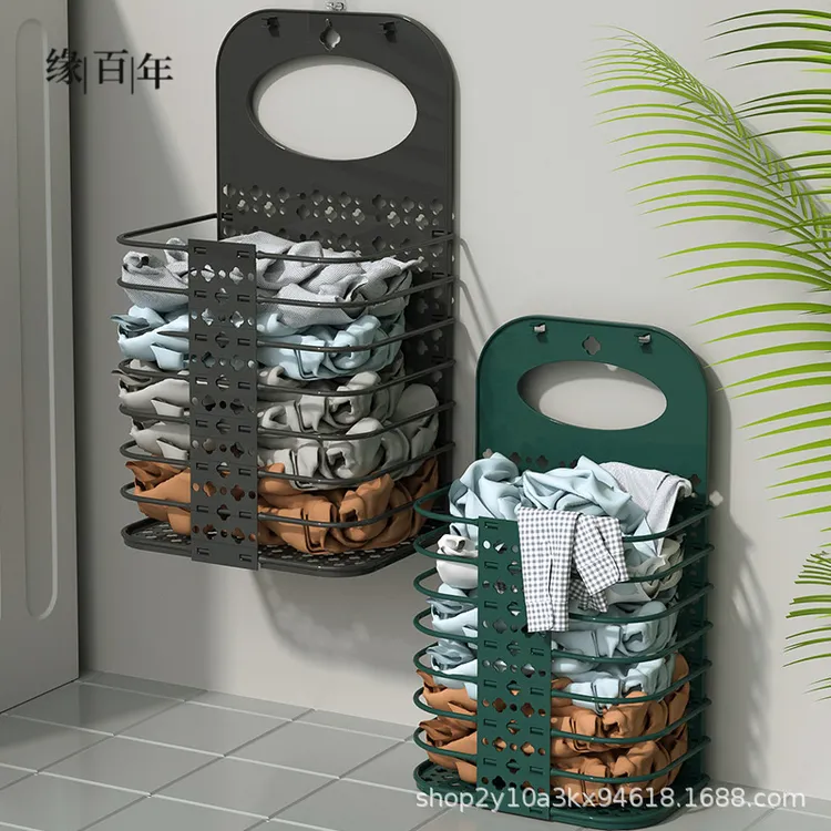 可折叠挂墙式脏衣篮家用宿舍挂式收纳筐浴室卫生间放脏衣服脏衣篓