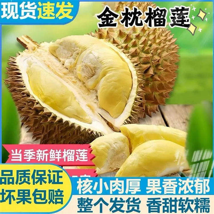 【顺丰现货】泰国进口金枕头榴莲整个新鲜带壳榴莲包邮