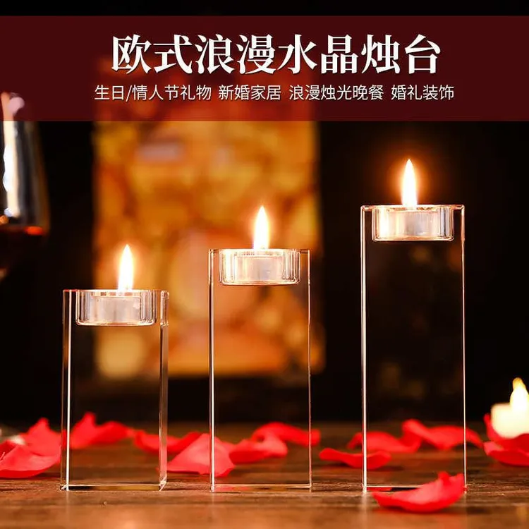 欧式容器摆件高级感水晶烛台蜡烛台氛围感仪式感小香薰蜡烛杯空杯