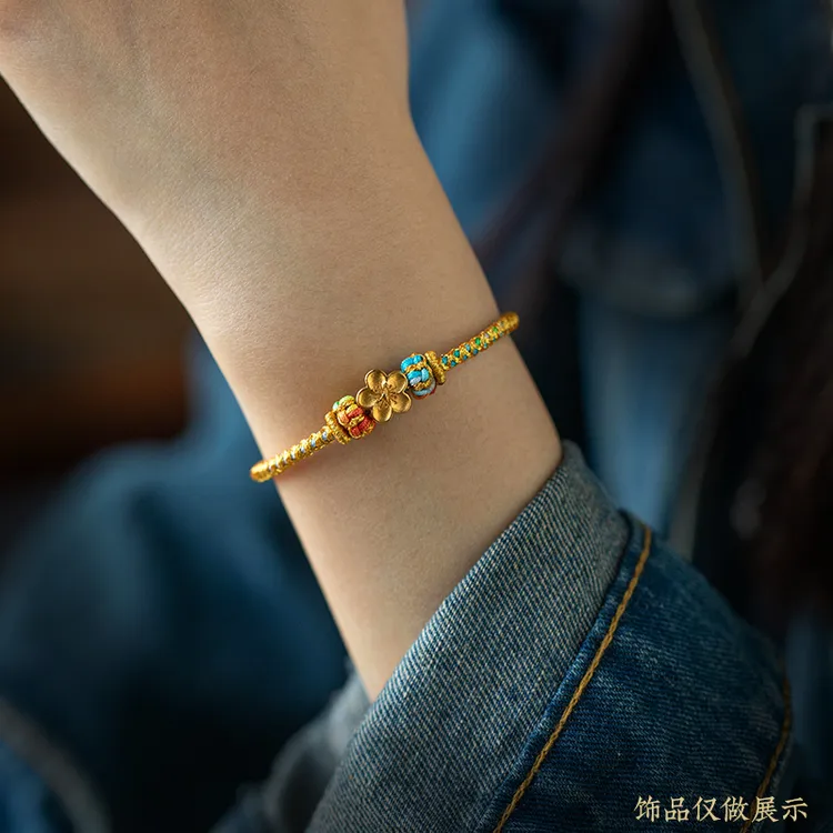 2025新款五彩绳可diy配饰手绳丝线传统手链手工手工八宝罗盘编织