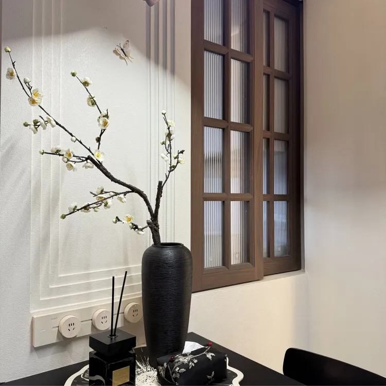 掬涵高级仿真梅花树枝腊梅干花中式禅意客厅电视柜插花装饰品【荐】