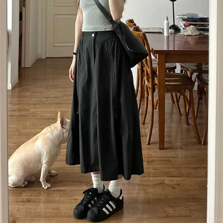 美式工装半身裙女夏季新款胖妹妹mm休闲遮胯梨形身材穿搭裙子
