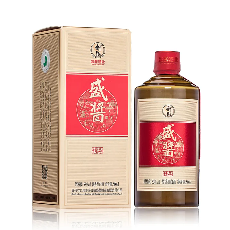 盛酱盛酱精品酒贵州酱香型白酒自饮53度500ml礼盒装53%Vol500ml