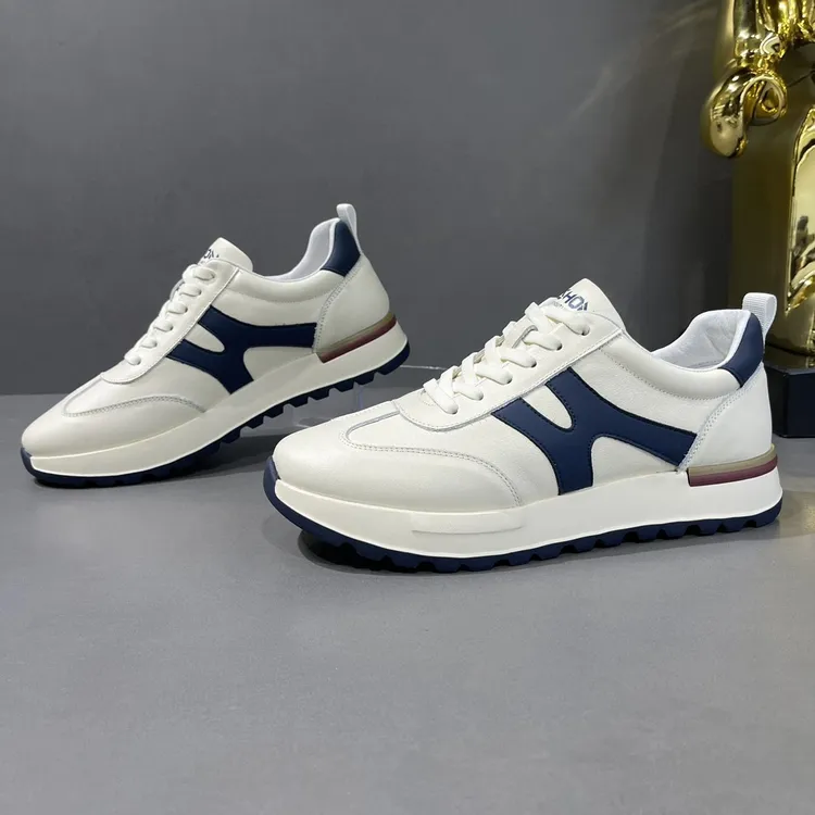 真皮阿甘鞋运动休闲男鞋秋季潮鞋2024新款百搭头层牛皮男士休闲鞋