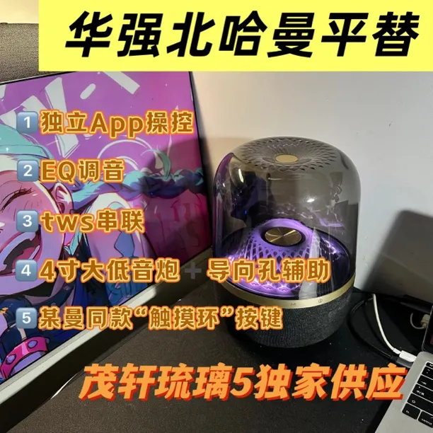 茂轩琉璃5独立app控制EQ调音3d环绕低音炮华强北蓝牙音响-插电款