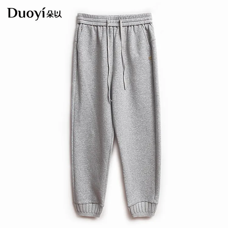 朵以2025秋季新款休闲百搭系带松紧腰宽松束脚休闲裤39DQ208058