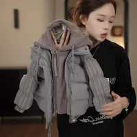 儿童韩版棉服2025冬季新款男童宝宝加厚美式连帽假两件时髦上衣潮