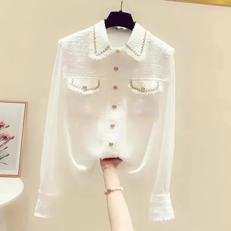 哥弟阿玛施正秋季小香风蕾丝衬开衫气质小众洋气酷飒风女装高级感
