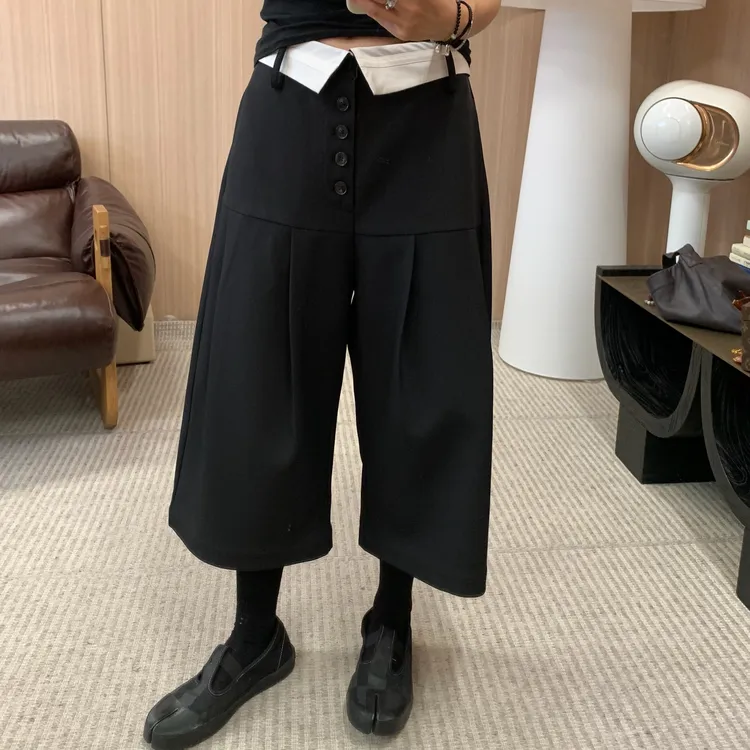 ByJunjun【鬼马气球】设计感七分西装裤夏季宽松阔腿裤