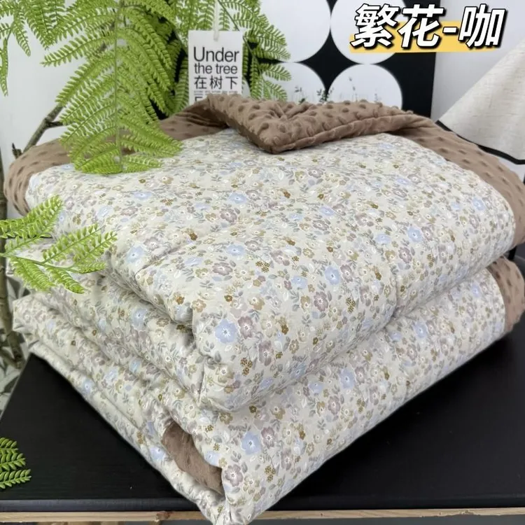 双人加厚豆豆被春秋款5斤半左右可机洗懒人被200*230