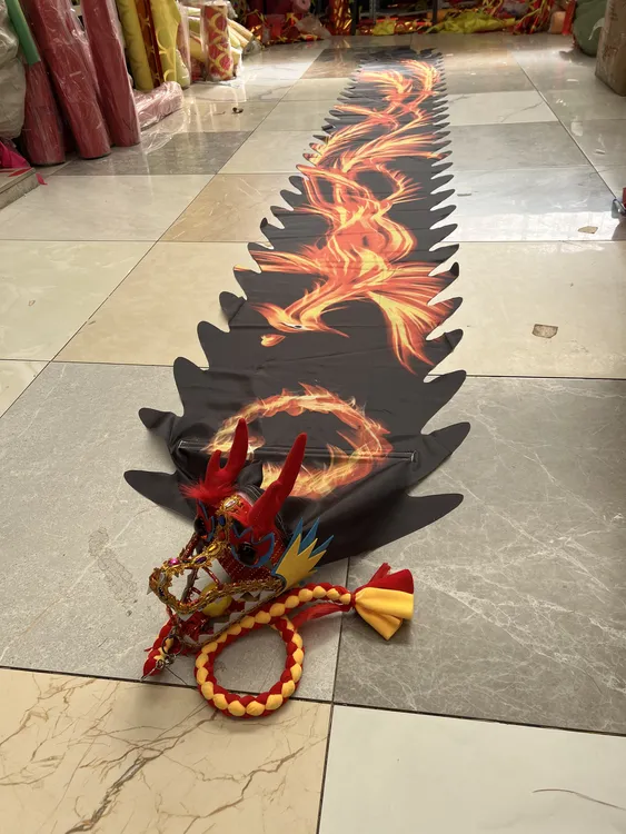 广场彩带舞龙单人中老年表演舞龙道具