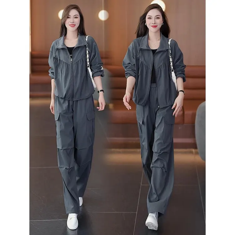 时尚休闲宽松外套女士2025春秋新款洋气百搭显瘦短款开衫外套上衣