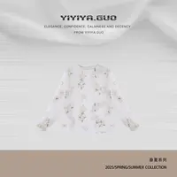yiyiya.Guo艺艺吖/【绿意】领口金线圆领长袖上衣2024710
