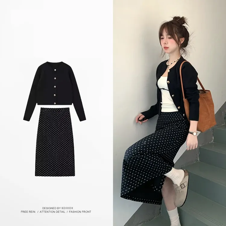 酷飒风女装小众炸街高级感洋气衣服秋装爆款2025新款半身裙套装女