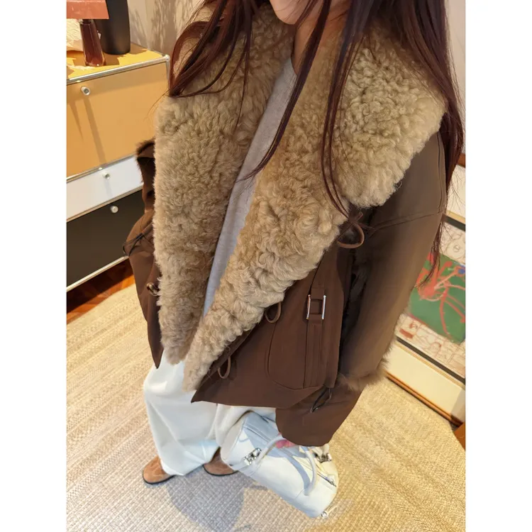 PCNY丨不理理「雾境暖领」羊毛毛领加厚保暖派克羽绒服