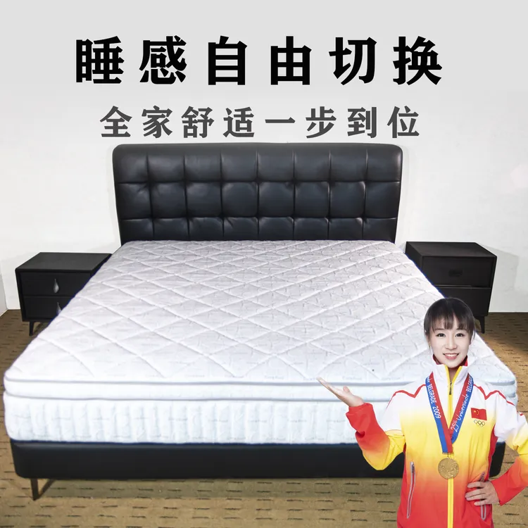 席梦思床垫家用卧室乳胶软垫22cm加厚1.5米租房双人床偏硬椰棕