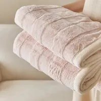 【粉格复合】100温暖家居被子加绒床上牛奶绒加厚被子