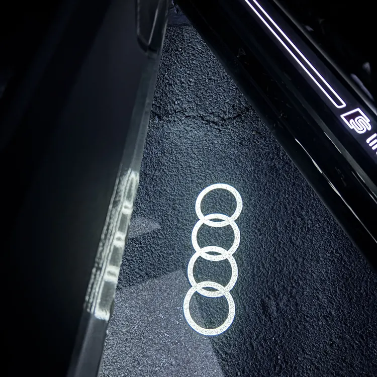 奥迪原装四环投影灯四环迎宾灯 四环照地灯不褪色不模糊，一对价格