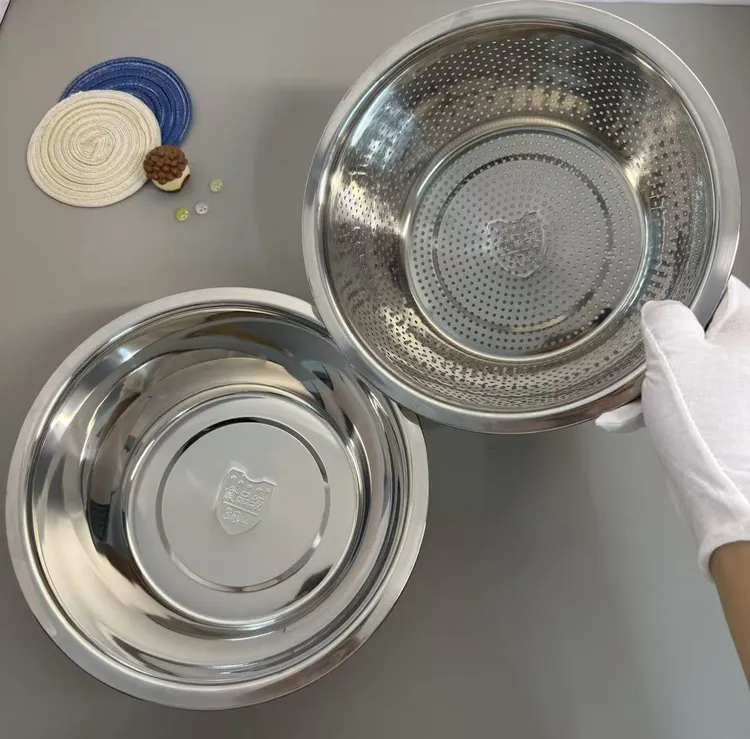 番薯厨房纯304不锈钢盆沥水篮卷边盆洗菜盆沥水篮