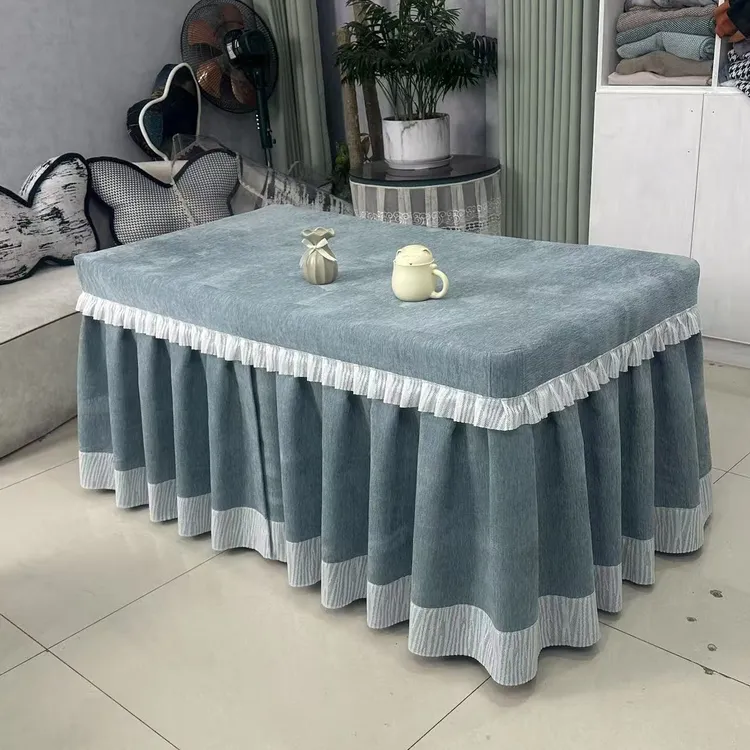 冬款雪尼尔加绒长方形火炉套麻将桌火套桌布套