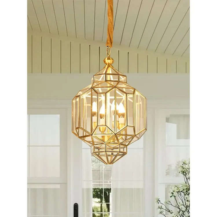 全铜户外吊灯防水别墅入户门玄关灯过道凉亭阳台大门口超亮庭院灯