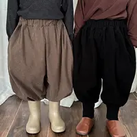 加厚2025新款冬装男童加绒细格裤长裤男女宝宝加厚保暖束脚裤