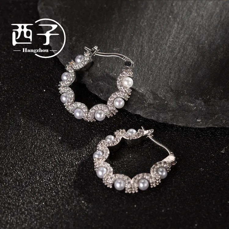 西子饰品高定镀18K金【优雅蕾丝耳圈】30岁40岁饰品上档次首饰轻奢