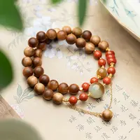 XIANYUAN/仙源老山檀香水波纹沉水8mm双圈手串